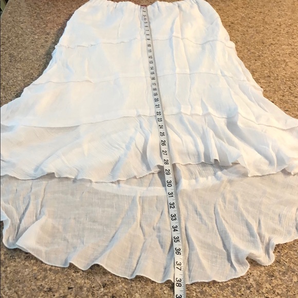 Iz Byer Lined White High Low Skirt I Wore As Dress - Picture 9 of 12